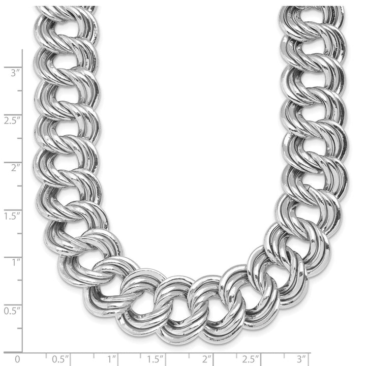 Sterling Silver 20mm Fancy Necklace, 17.5" - Necklace - Design Jewellers Edmonton