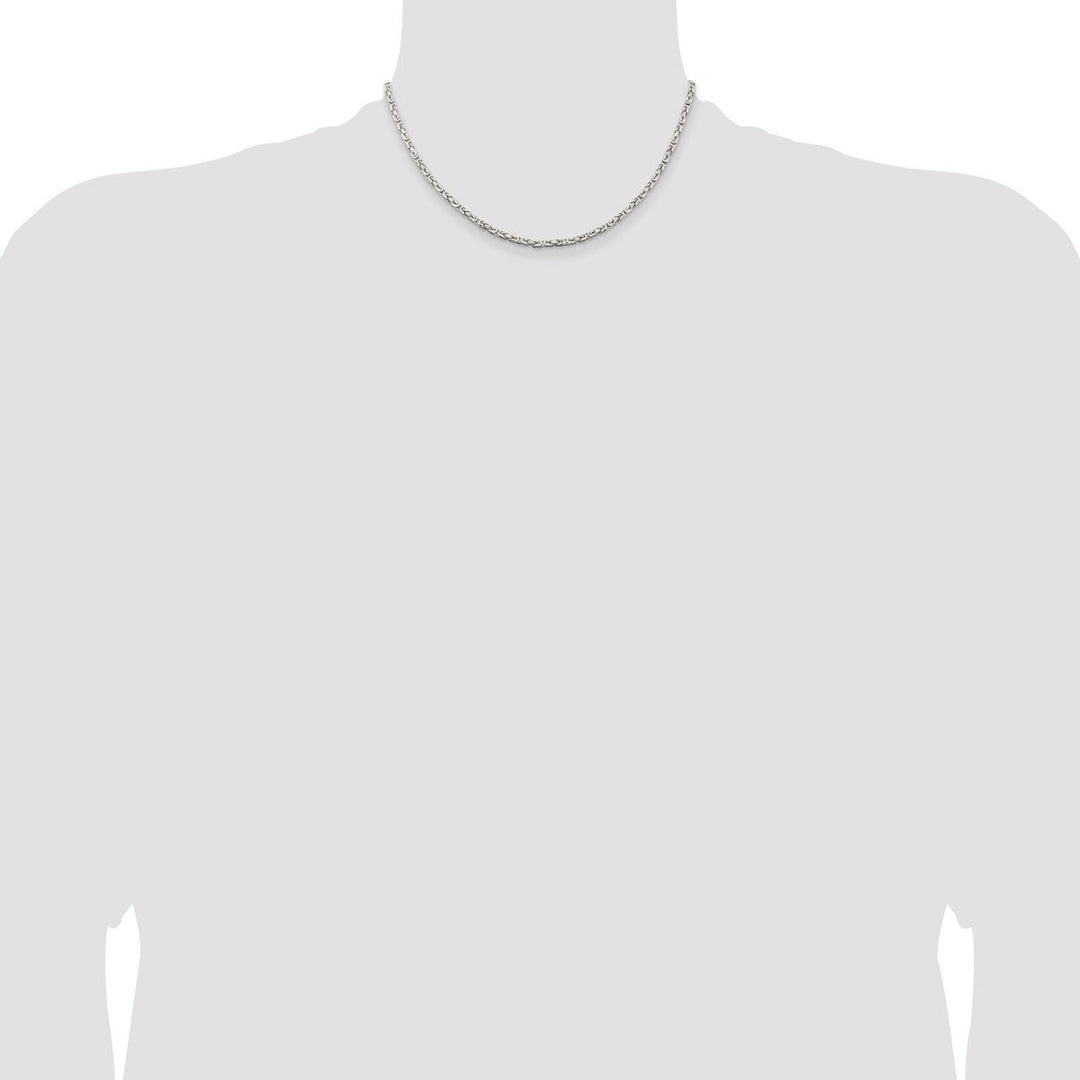 Sterling Silver 2.5mm Byzantine Necklaces, 16