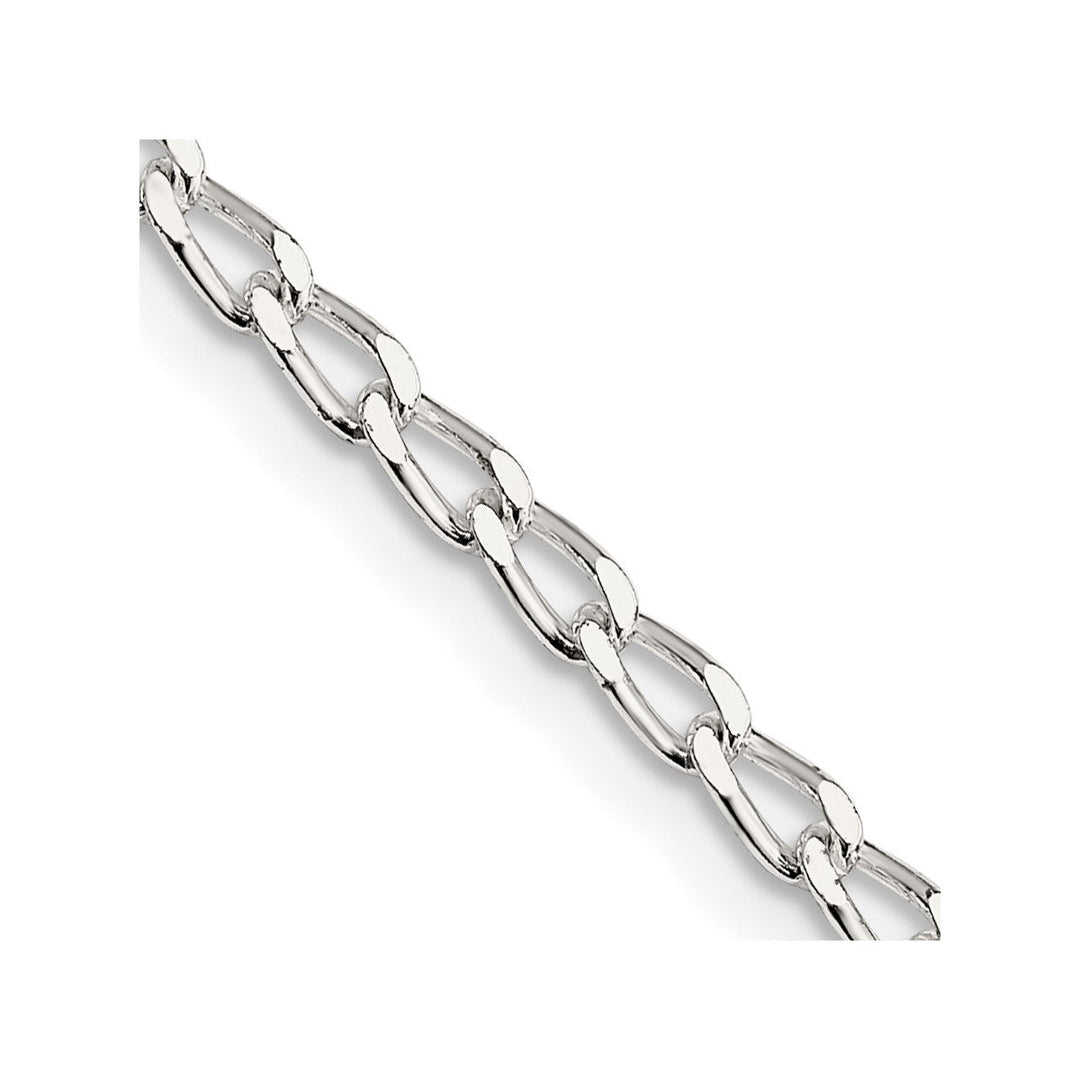 Sterling Silver 2.8mm Open Link Necklaces, 18"