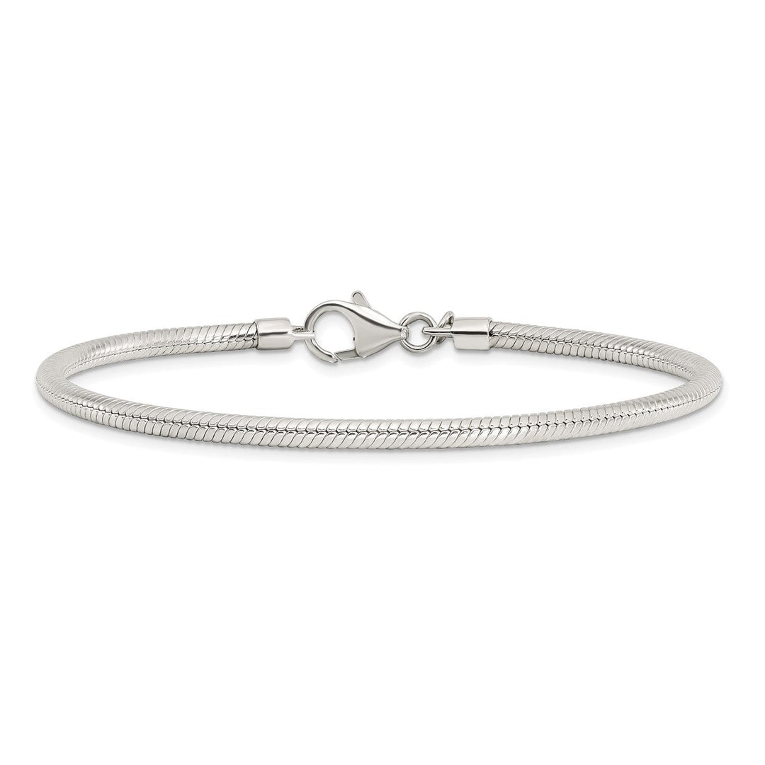 Sterling Silver 2mm Ball (Beaded) Anklet, 11