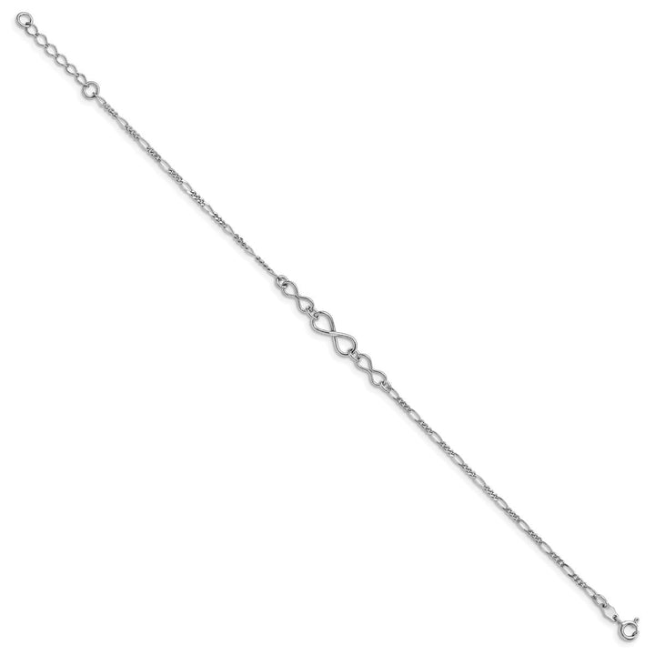 Sterling Silver 2mm Figaro Anklet, 9" - Anklet - Design Jewellers Edmonton
