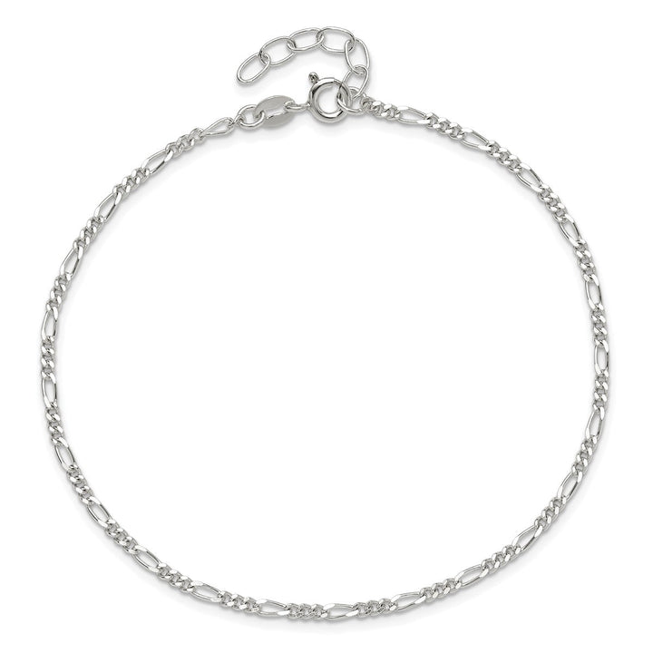 Sterling Silver 2mm Figaro Anklets, 9" - Anklet - Design Jewellers Edmonton