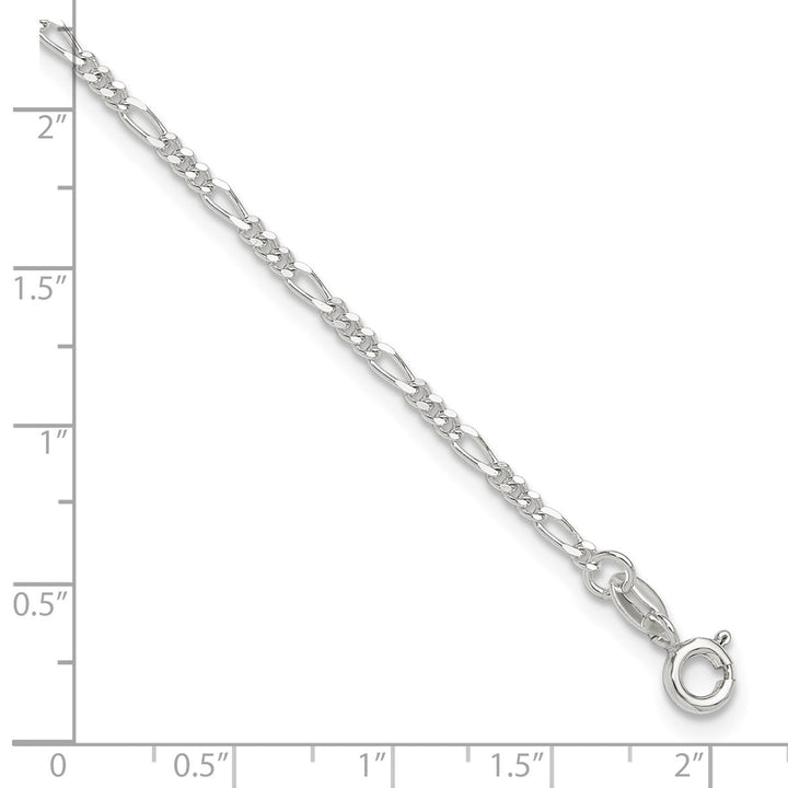 Sterling Silver 2mm Figaro Anklets, 9" - Anklet - Design Jewellers Edmonton