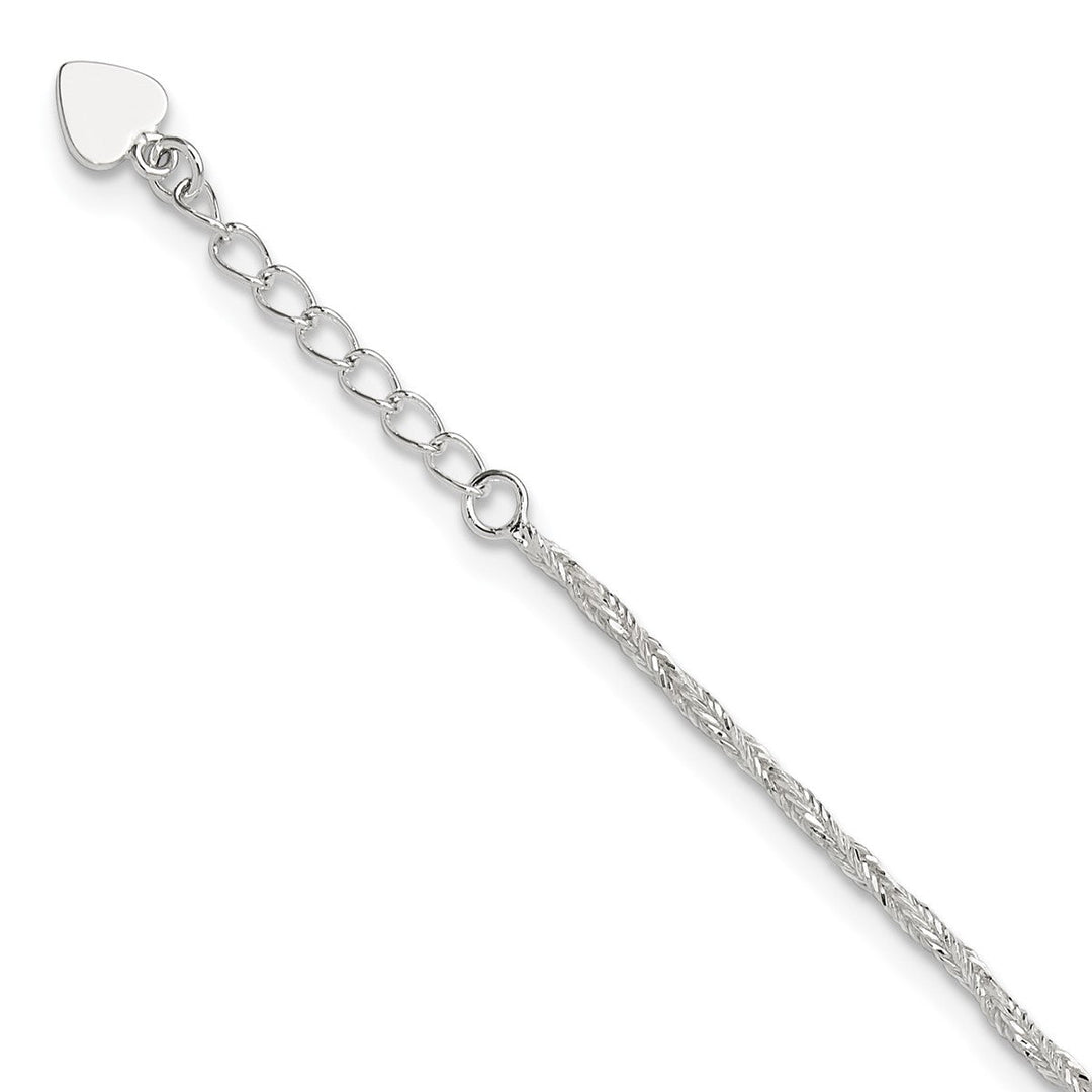Sterling Silver 2mm Other Chains Anklet, 9"