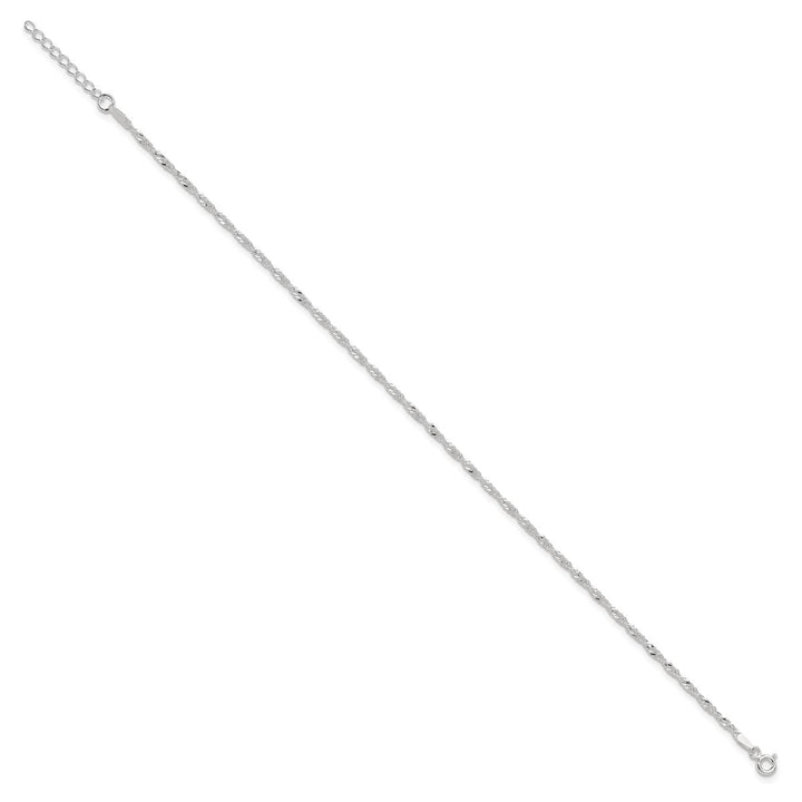 Sterling Silver 2mm Singapore Anklet, 9" - Anklet - Design Jewellers Edmonton
