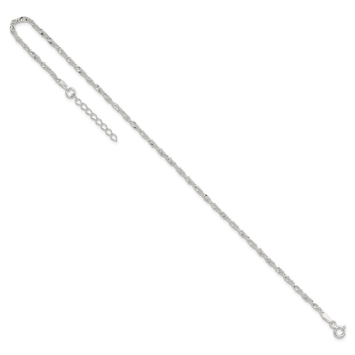 Sterling Silver 2mm Singapore Anklet, 9" - Anklet - Design Jewellers Edmonton