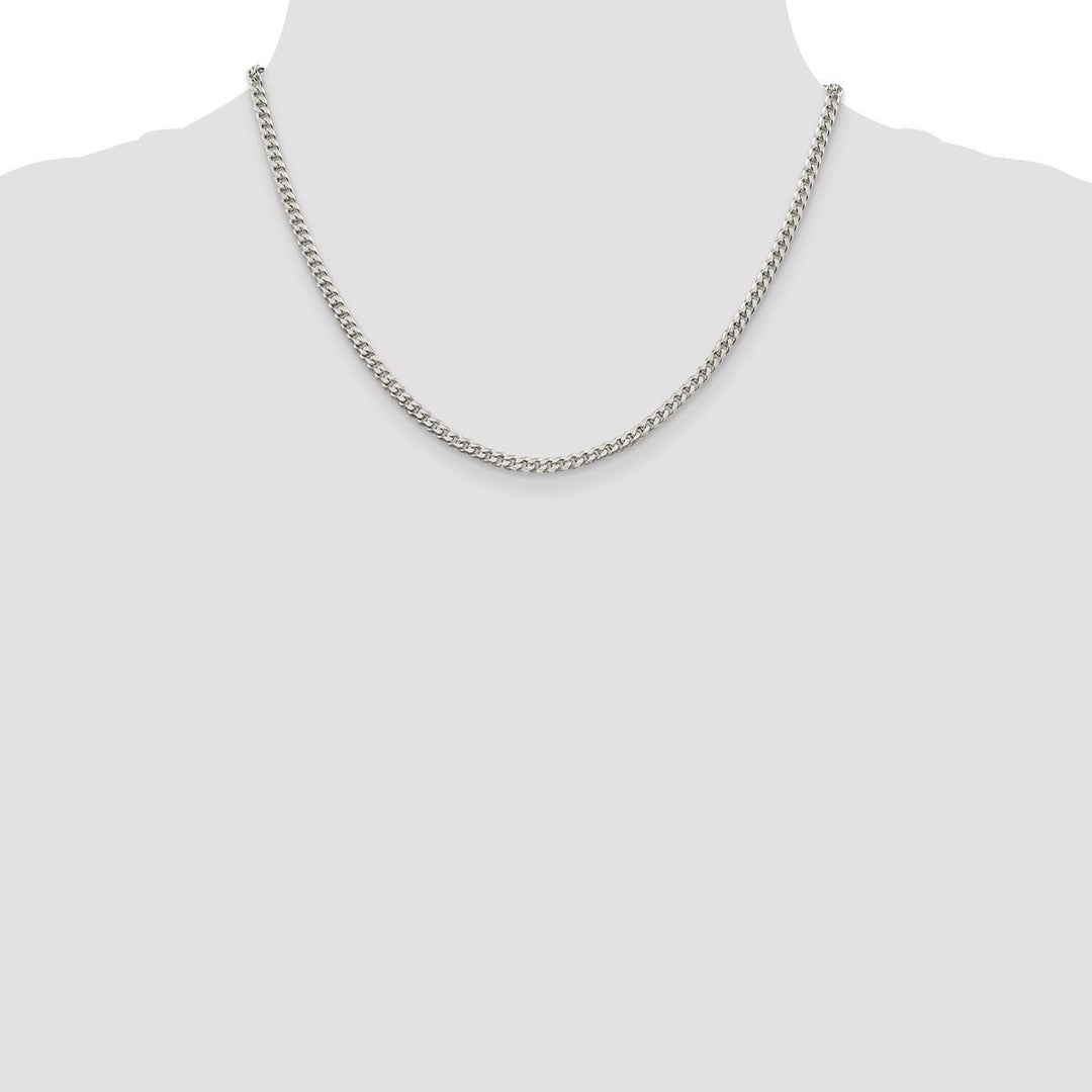 Sterling Silver 3.15mm Curb Necklaces, 18