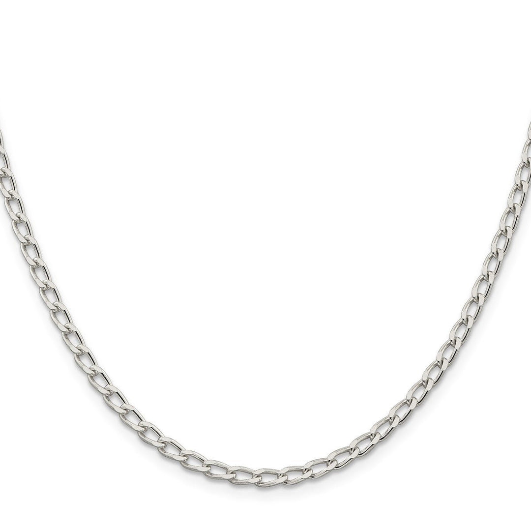 Sterling Silver 3.2mm Curb Anklet, 10