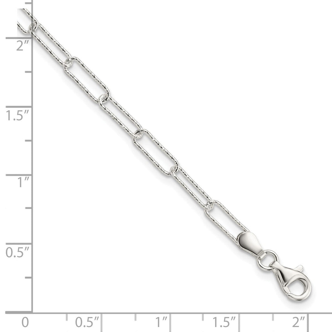 Sterling Silver 3.33mm Paperclip Bracelet, 7.25