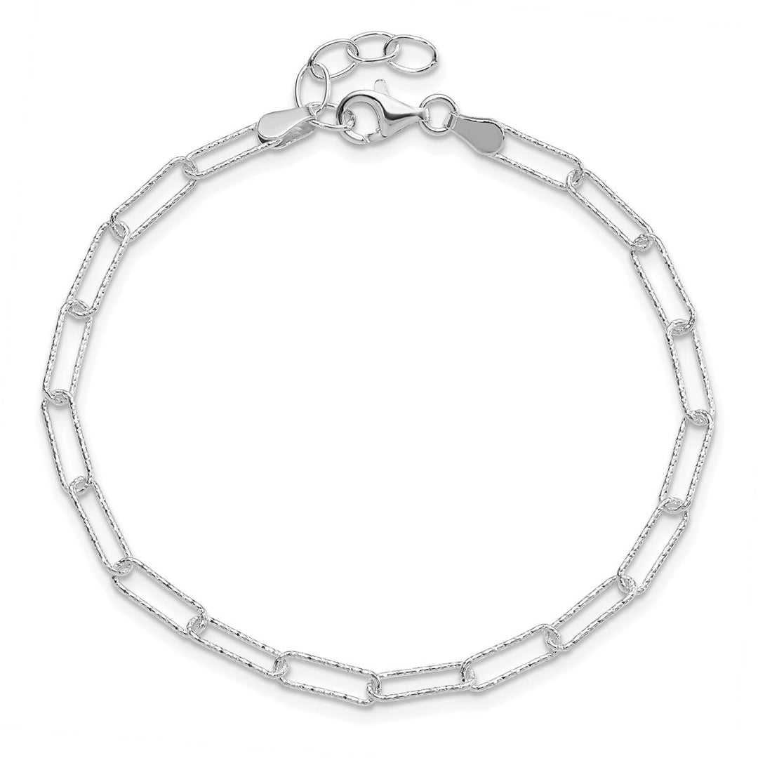 Sterling Silver 3.33mm Paperclip Bracelet, 7.25