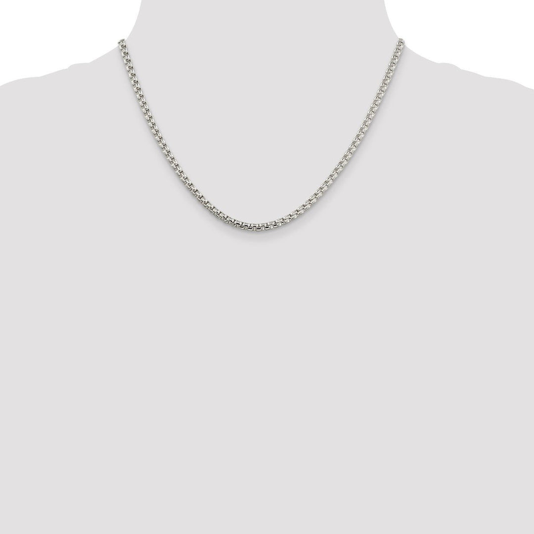 Sterling Silver 3.6mm Box Necklaces, 18