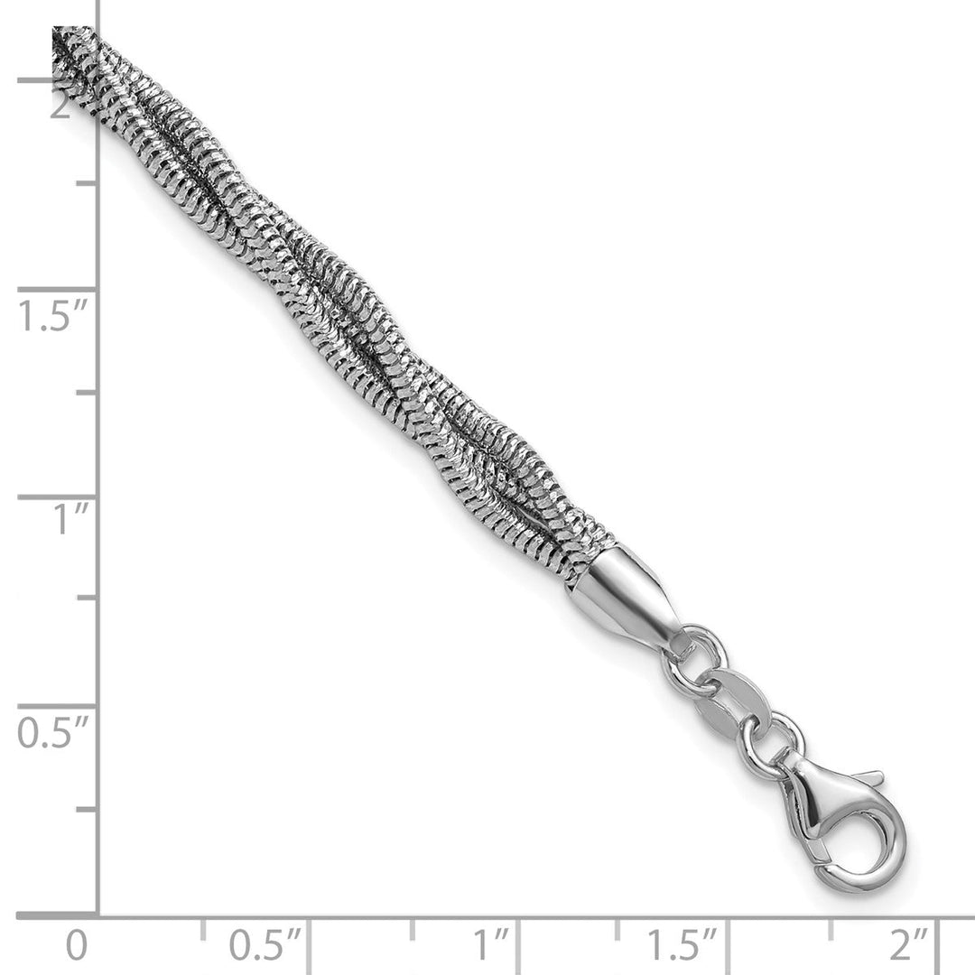 Sterling Silver 3.75mm Snake Bracelet, 7.25