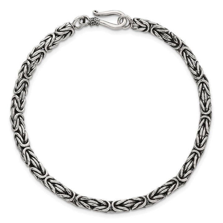 Sterling Silver 3.8mm Byzantine Bracelet, 8" - Bracelet - Design Jewellers Edmonton