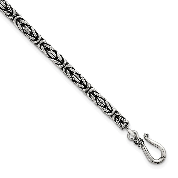 Sterling Silver 3.8mm Byzantine Bracelet, 8" - Bracelet - Design Jewellers Edmonton