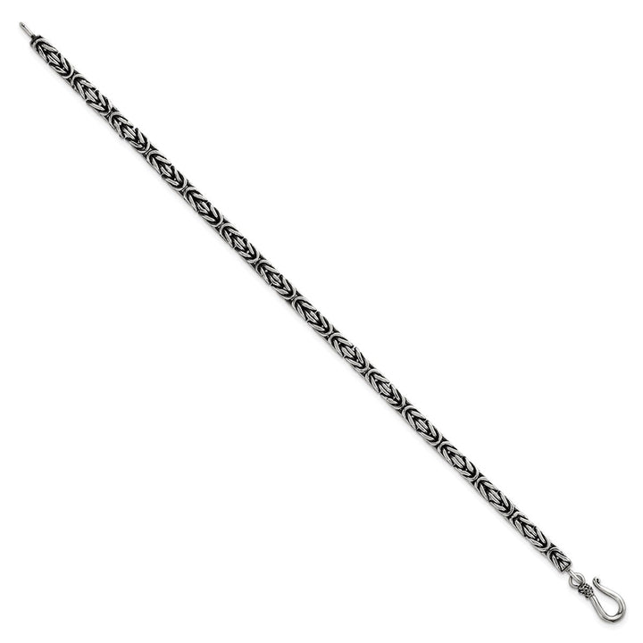 Sterling Silver 3.8mm Byzantine Bracelet, 8" - Bracelet - Design Jewellers Edmonton