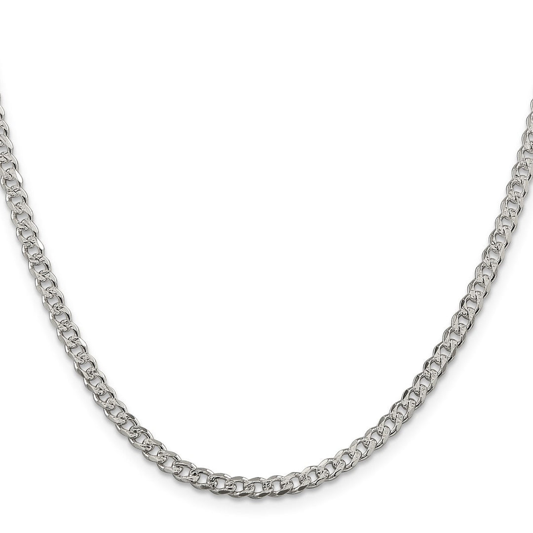 Sterling Silver 3.8mm Curb Necklaces, 16