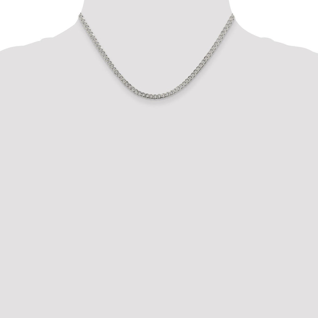 Sterling Silver 3.8mm Curb Necklaces, 16