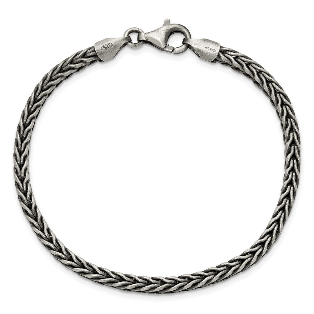 Sterling Silver 3.9mm Spiga (Wheat) Bracelet, 8