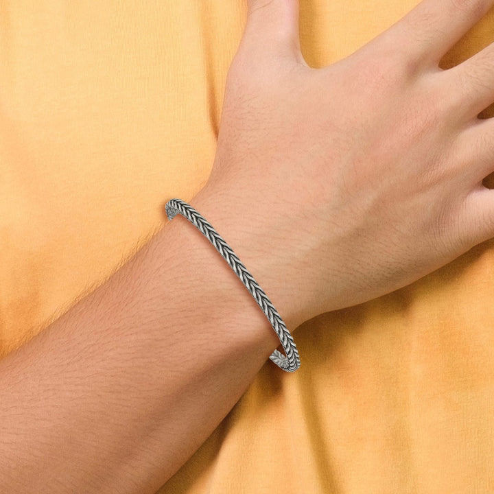 Sterling Silver 3.9mm Spiga (Wheat) Bracelet, 8" - Bracelet - Design Jewellers Edmonton