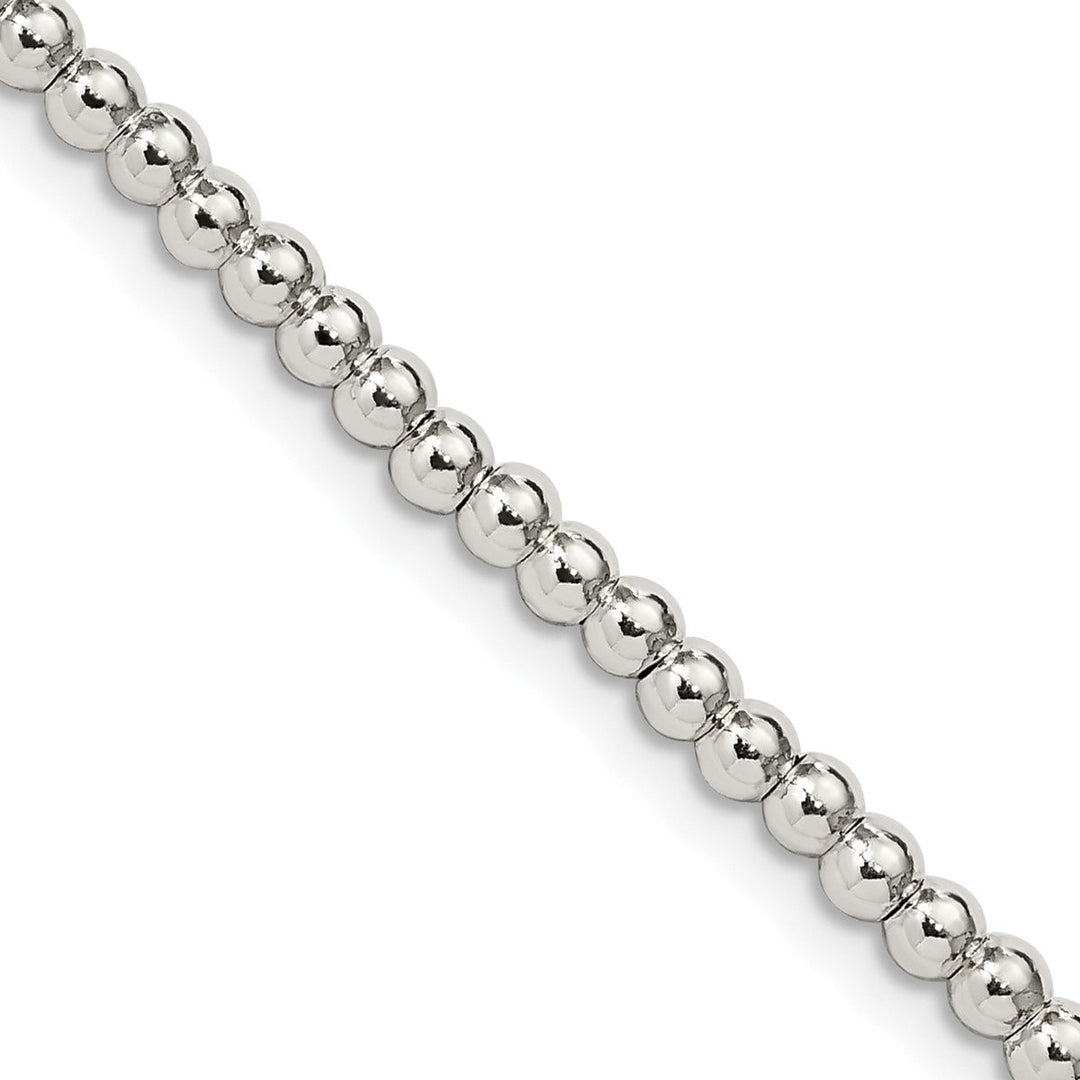 Sterling Silver 3mm Ball (Beaded) Necklaces, 16"