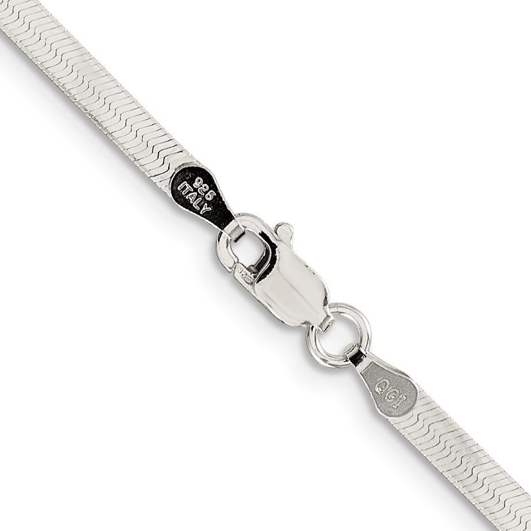 Sterling Silver 3mm Herringbone Necklaces, 16