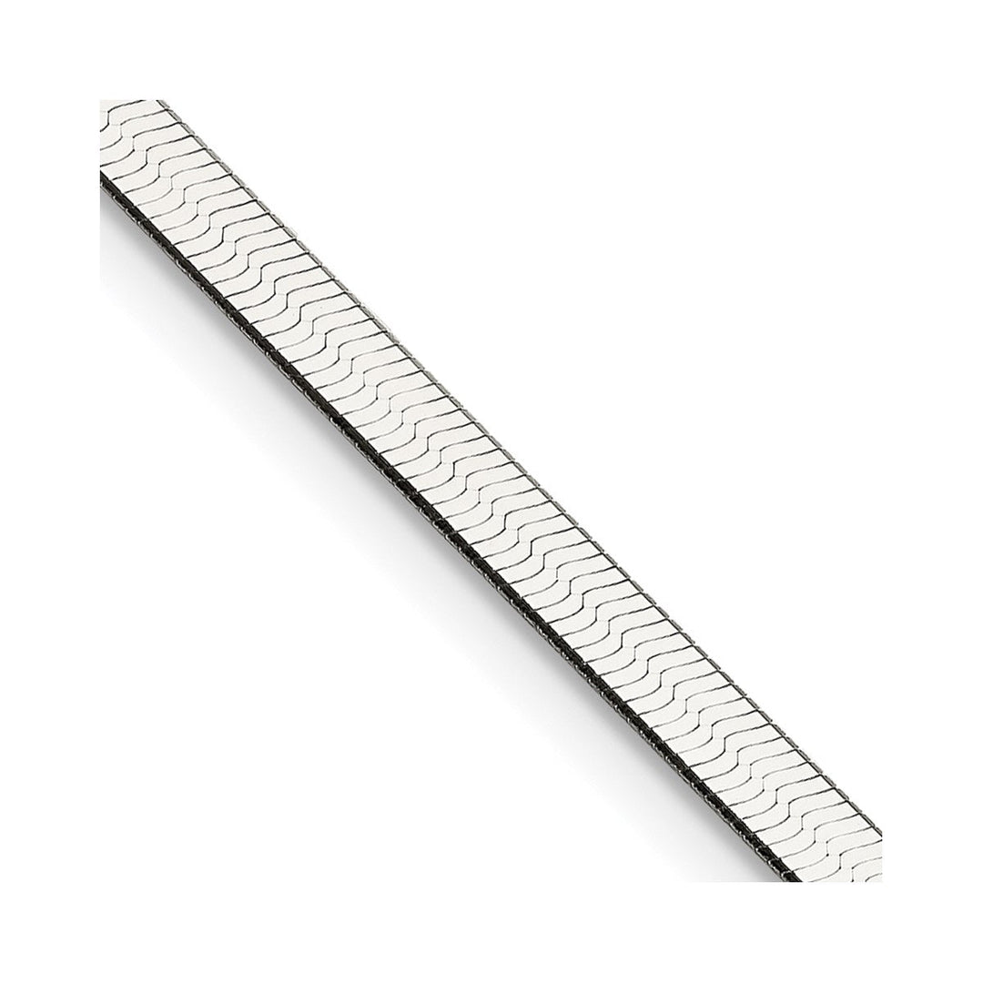 Sterling Silver 3mm Herringbone Necklaces, 16"