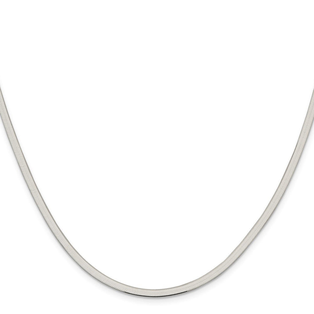 Sterling Silver 3mm Herringbone Necklaces, 16