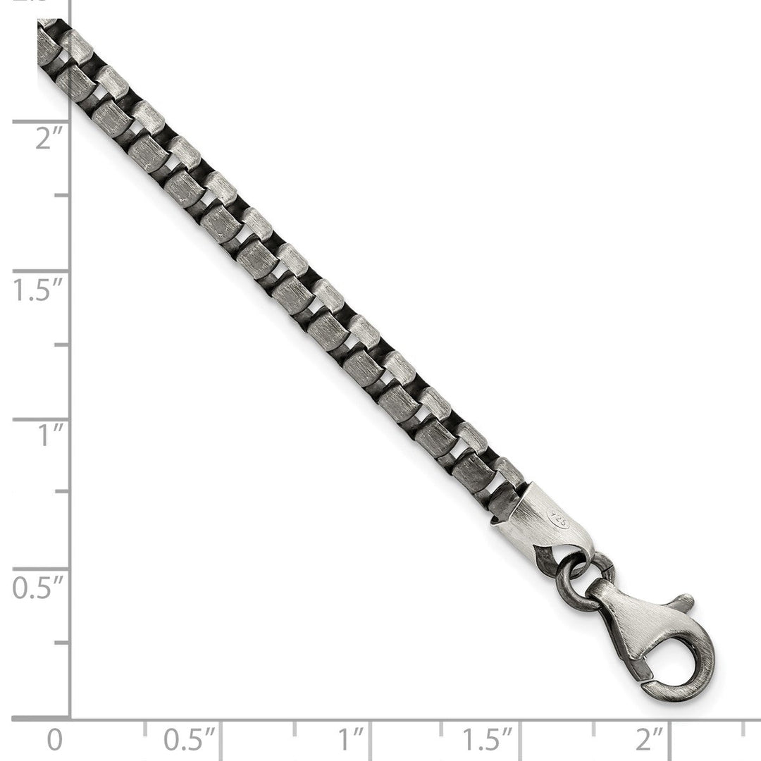 Sterling Silver 4.11mm Box Bracelet, 8
