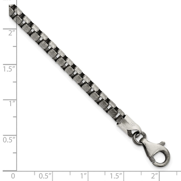 Sterling Silver 4.11mm Box Bracelet, 8" - Bracelet - Design Jewellers Edmonton