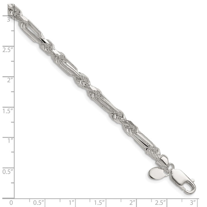 Sterling Silver 4.75mm Figaro Bracelets, 7" - Bracelet - Design Jewellers Edmonton