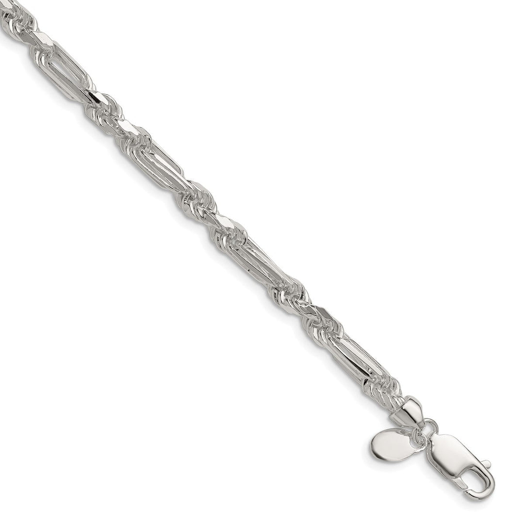 Sterling Silver 4.75mm Figaro Bracelets, 7"