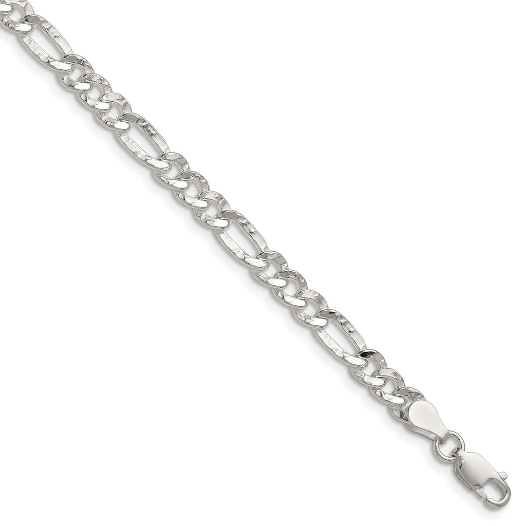 Sterling Silver 4.8mm Figaro Chain, 7"