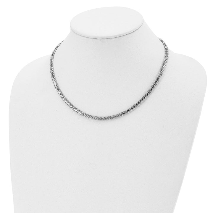 Sterling Silver 4.8mm Spiga (Wheat) Necklace, 18" - Necklace - Design Jewellers Edmonton