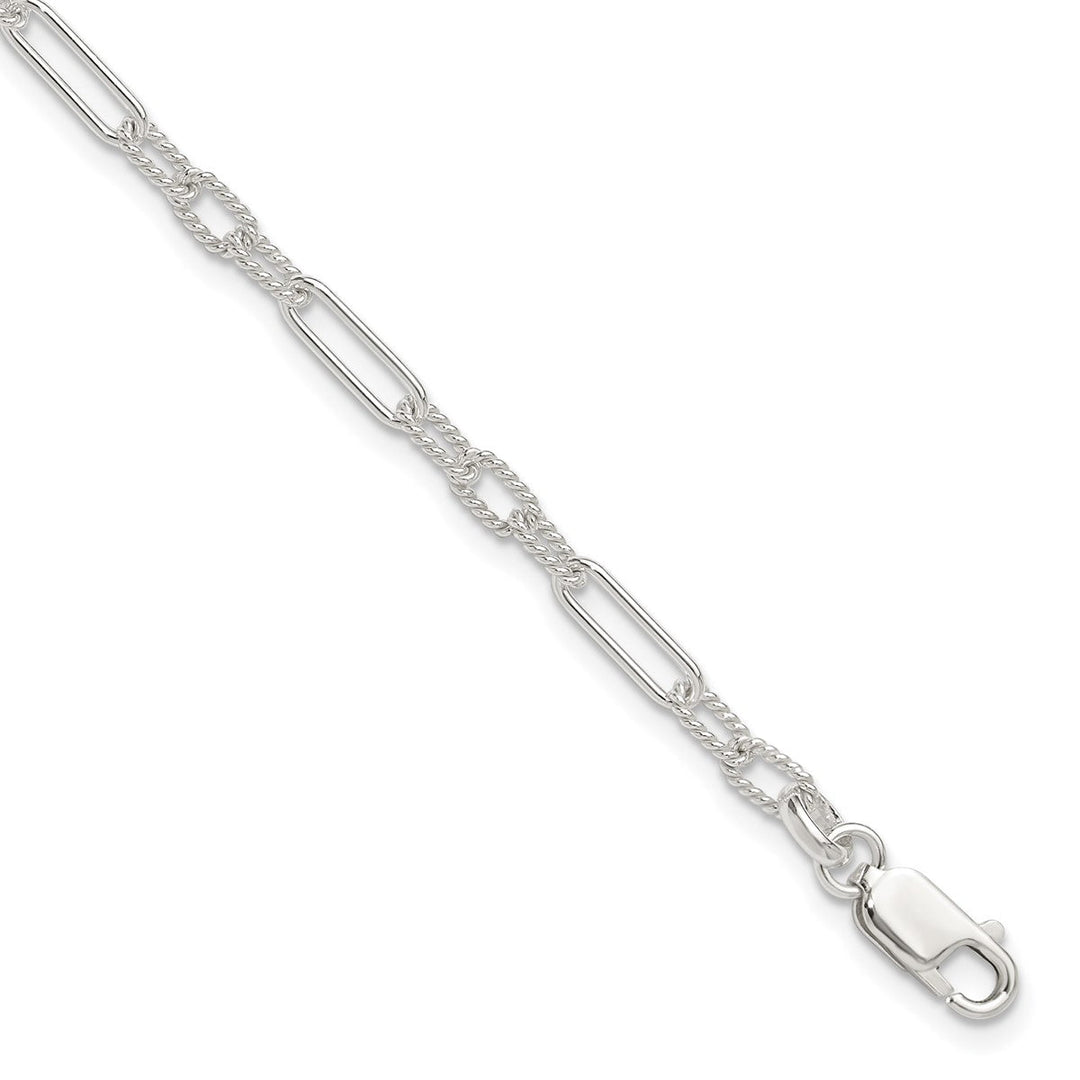 Sterling Silver 4mm Cable Anklet, 10"