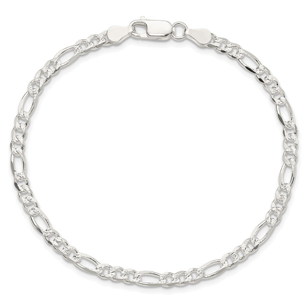 Sterling Silver 4mm Figaro Chain, 9