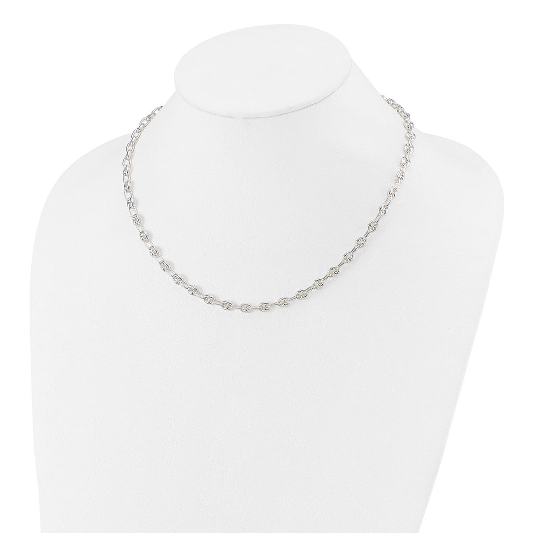 Sterling Silver 5.13mm Anchor Necklace, 18