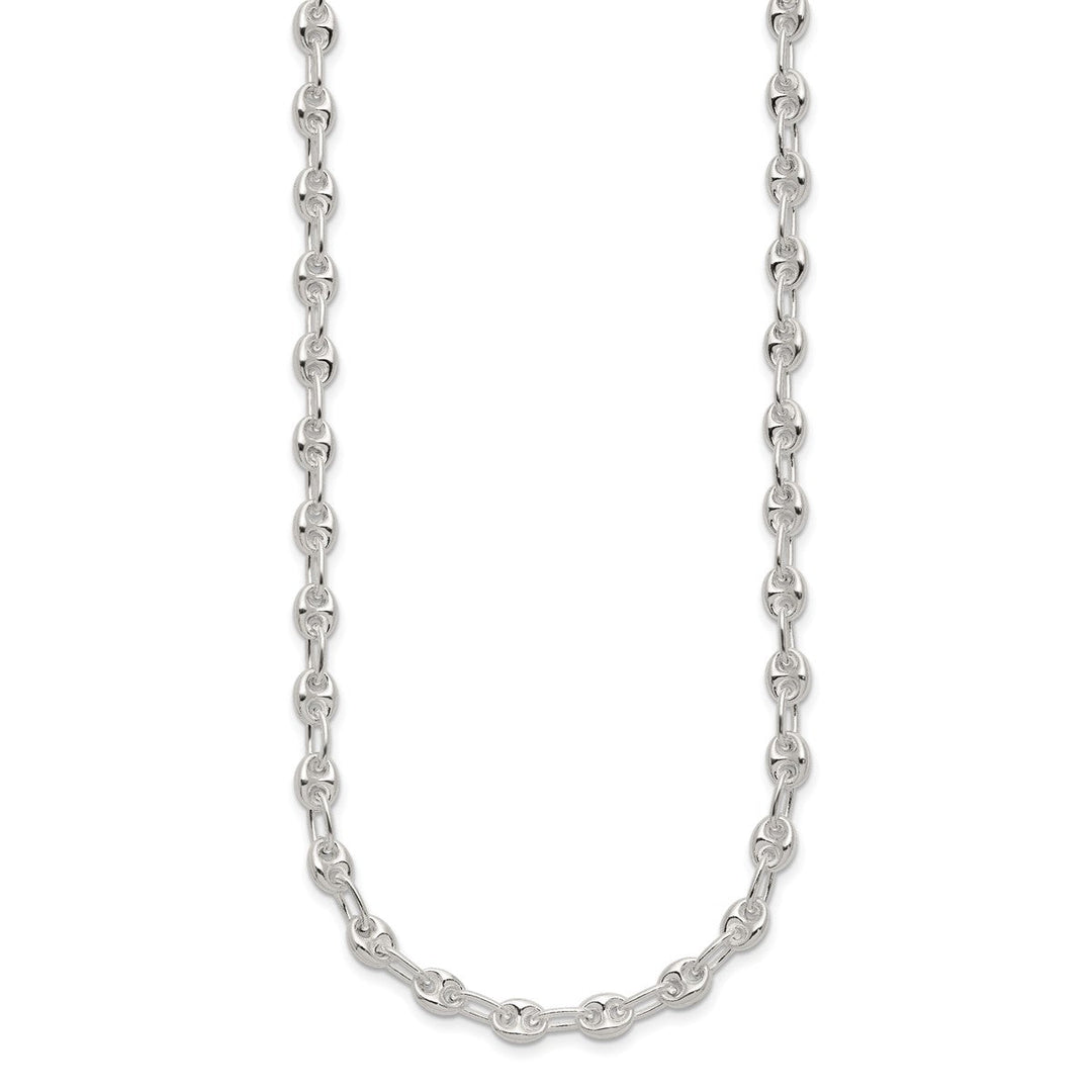 Sterling Silver 5.13mm Anchor Necklace, 18
