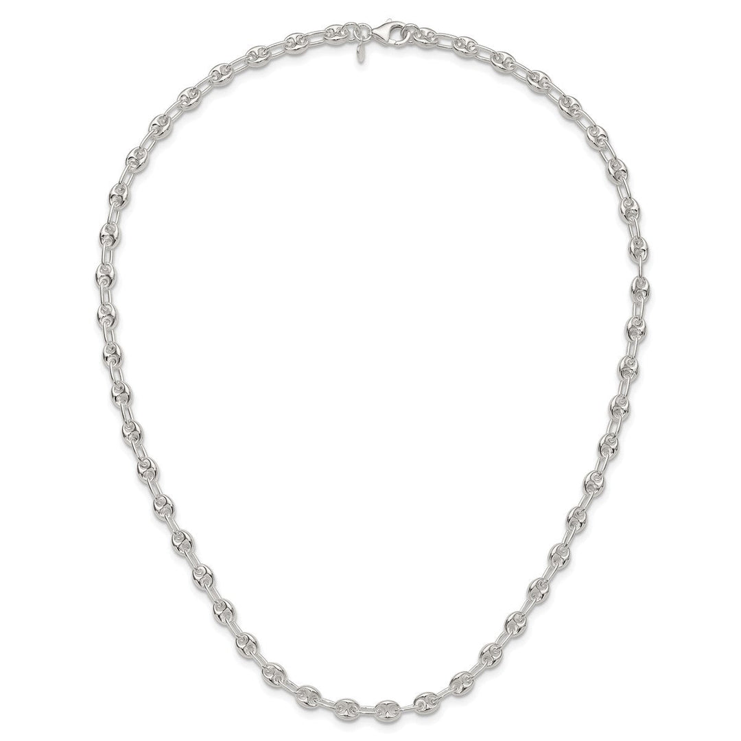 Sterling Silver 5.13mm Anchor Necklace, 18