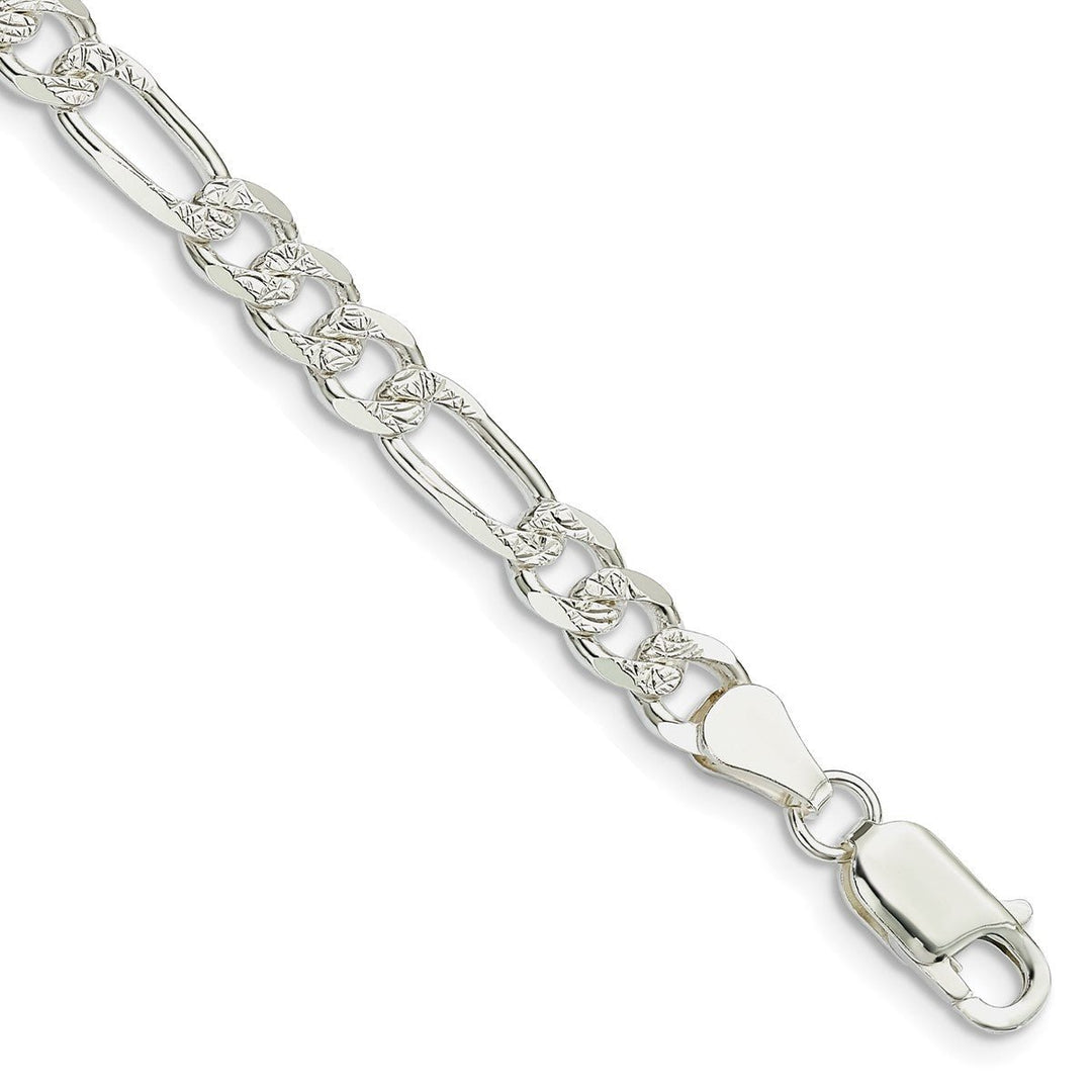 Sterling Silver 5.5mm Figaro Chain, 9"