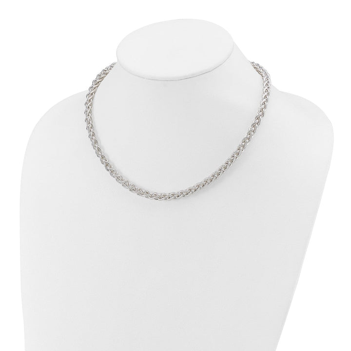 Sterling Silver 5.65mm Spiga (Wheat) Necklace, 18" - Necklace - Design Jewellers Edmonton