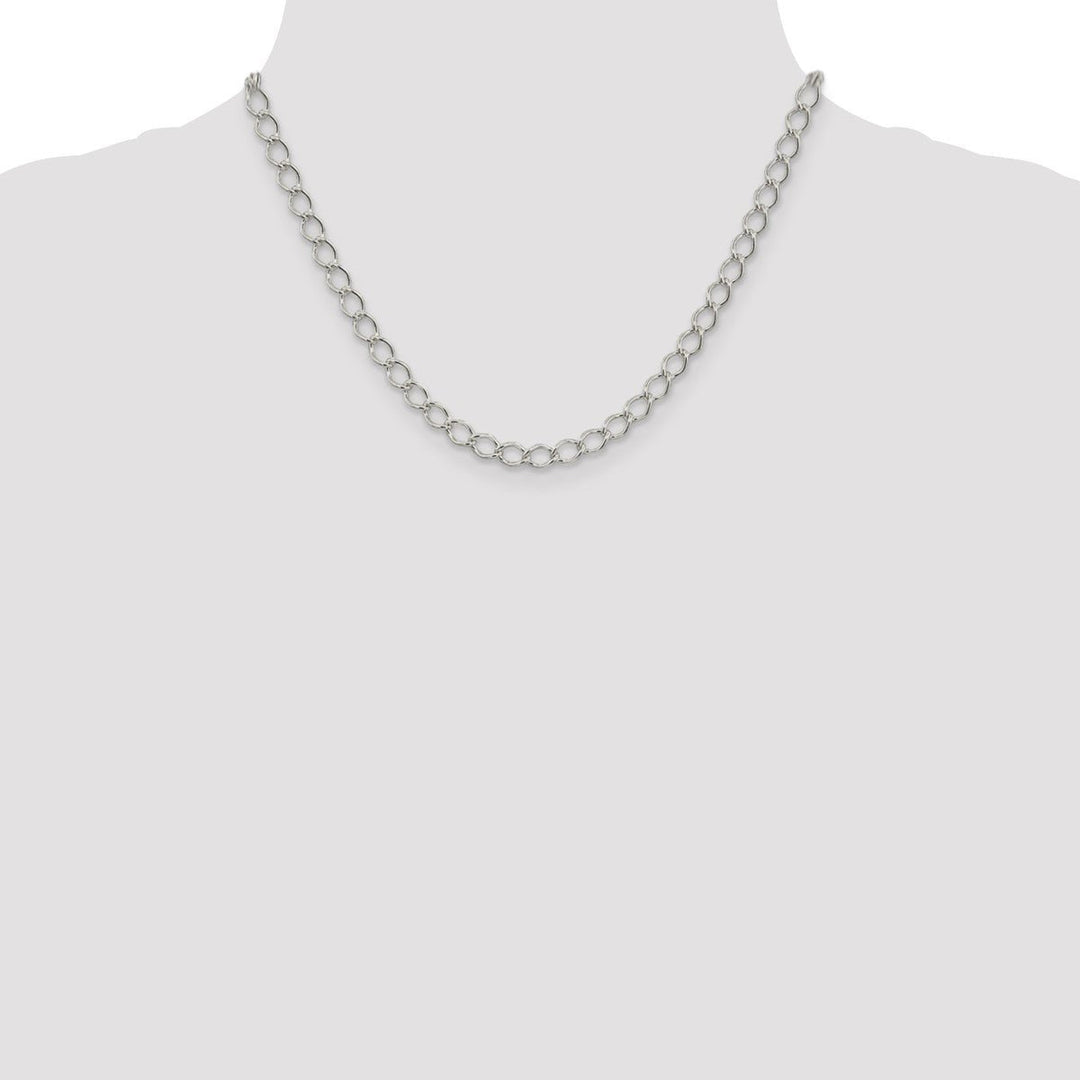 Sterling Silver 5.75mm Curb Necklaces, 18