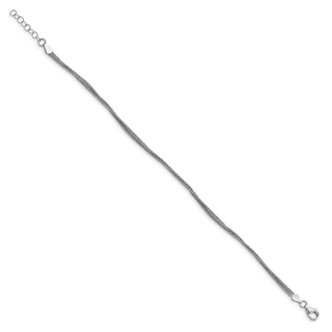 Sterling Silver 5mm Other Chains Anklet, 9