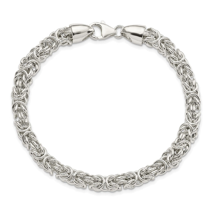 Sterling Silver 6.11mm Byzantine Bracelet, 8.5" - Bracelet - Design Jewellers Edmonton