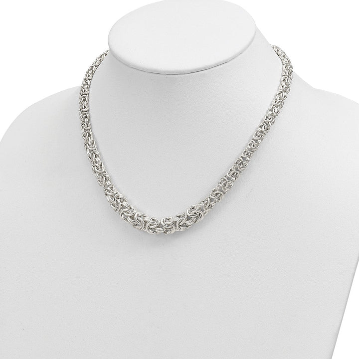 Sterling Silver 6.4mm Byzantine Necklace, 17" - Necklace - Design Jewellers Edmonton
