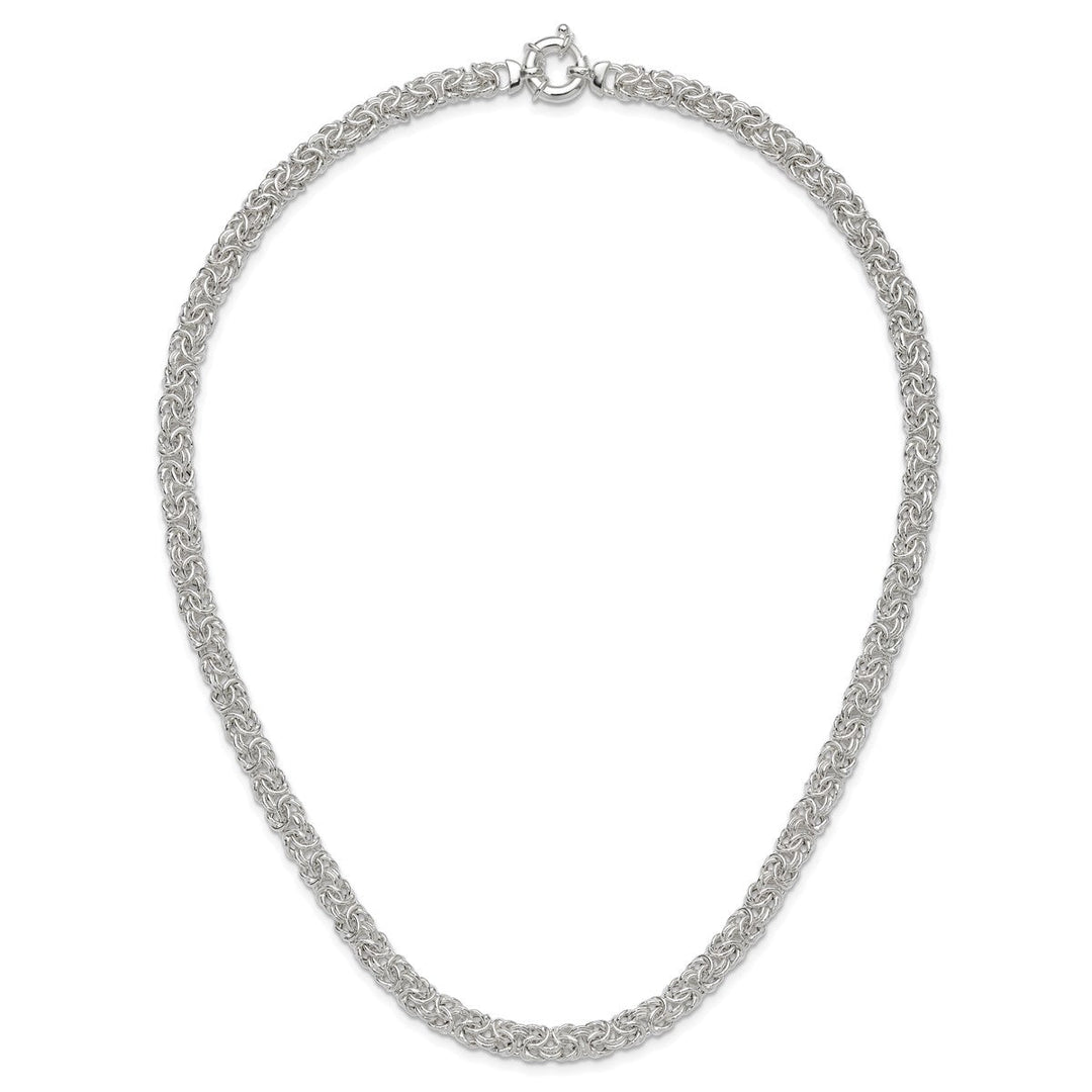 Sterling Silver 6.5mm Byzantine Necklace, 20