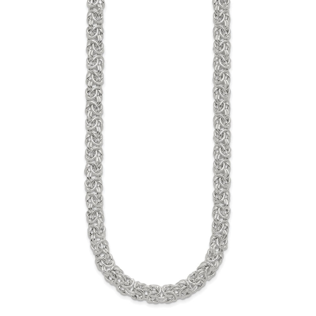 Sterling Silver 6.5mm Byzantine Necklace, 20