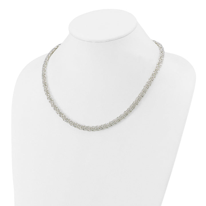 Sterling Silver 6.5mm Byzantine Necklace, 20" - Necklace - Design Jewellers Edmonton