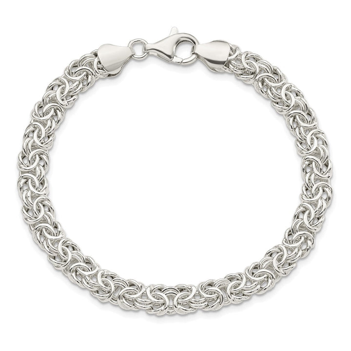 Sterling Silver 6.67mm Byzantine Bracelet, 7.5" - Bracelet - Design Jewellers Edmonton