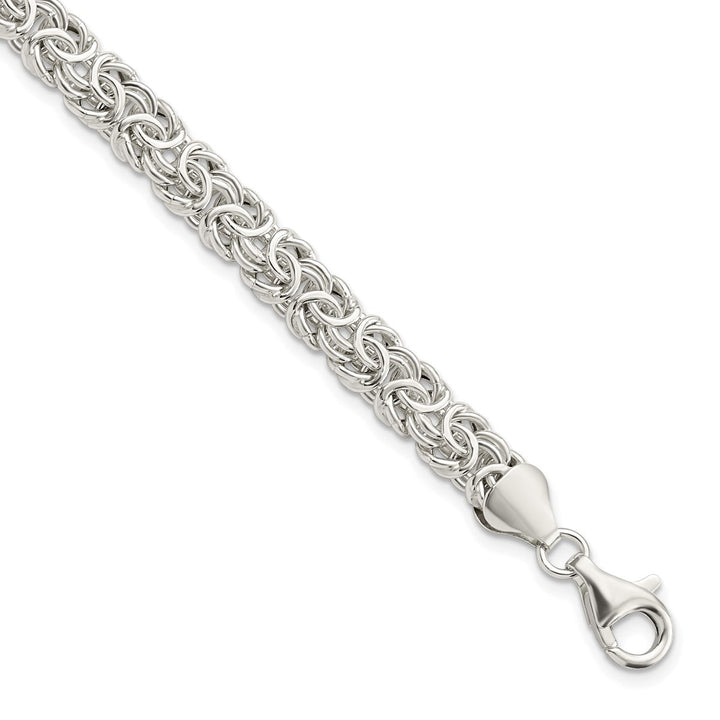 Sterling Silver 6.67mm Byzantine Bracelet, 7.5" - Bracelet - Design Jewellers Edmonton