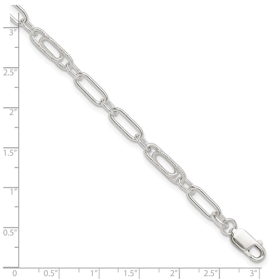 Sterling Silver 6mm Cable Anklet, 10